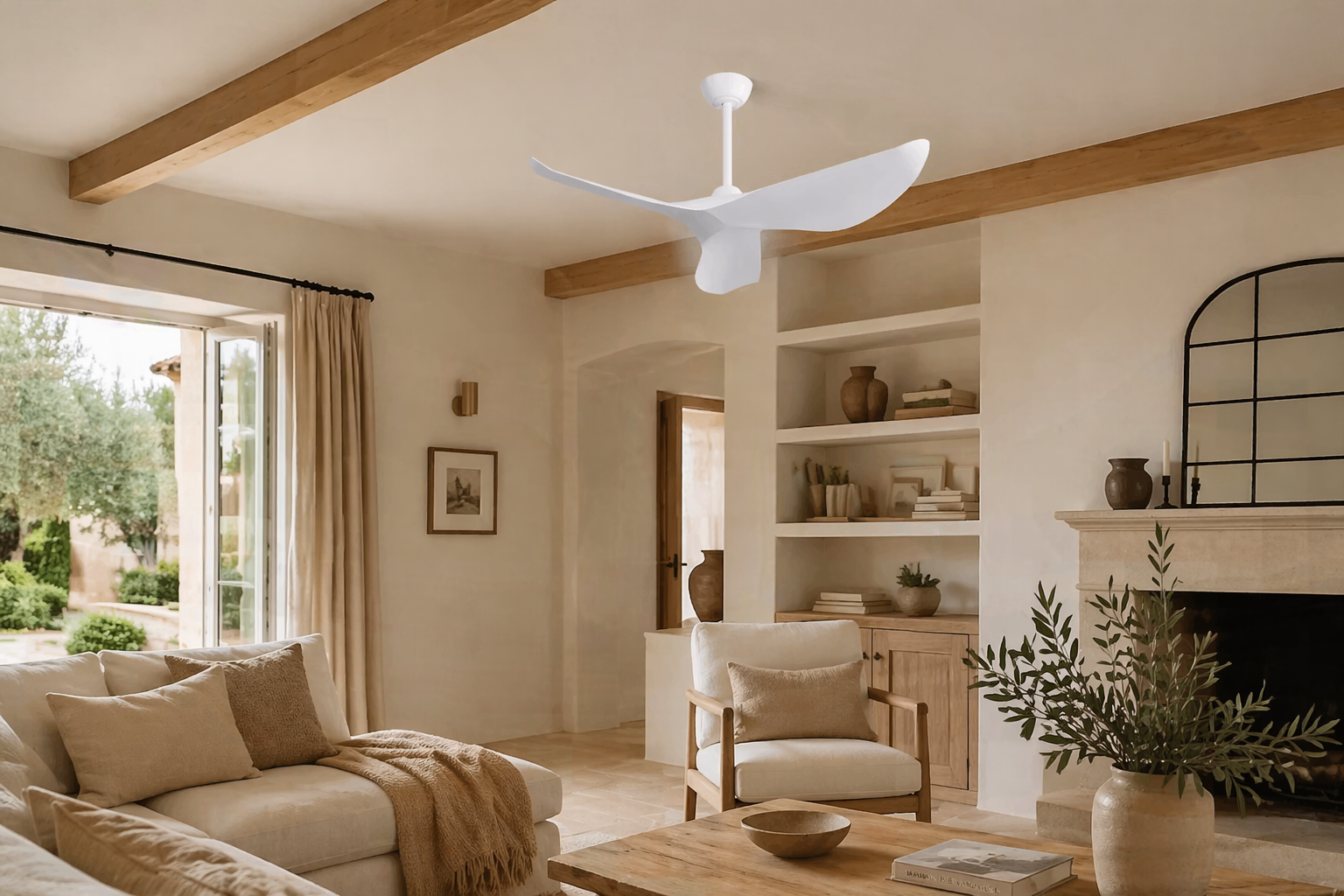 Capraia | Ventilador de diseño LED mando a distancia 97 cm