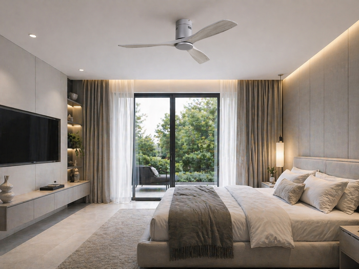 Calanque | Ventilador de diseño LED mando a distancia 132 cm