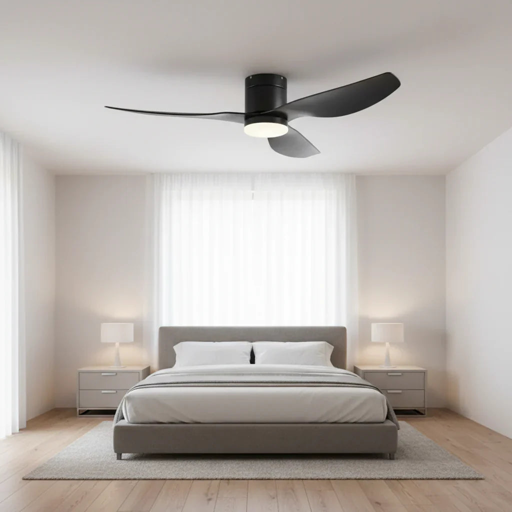 Helios | Ventilador LED integrada negro y ABS negro