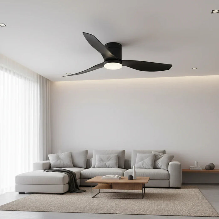 Helios | Ventilador LED integrada negro y ABS negro