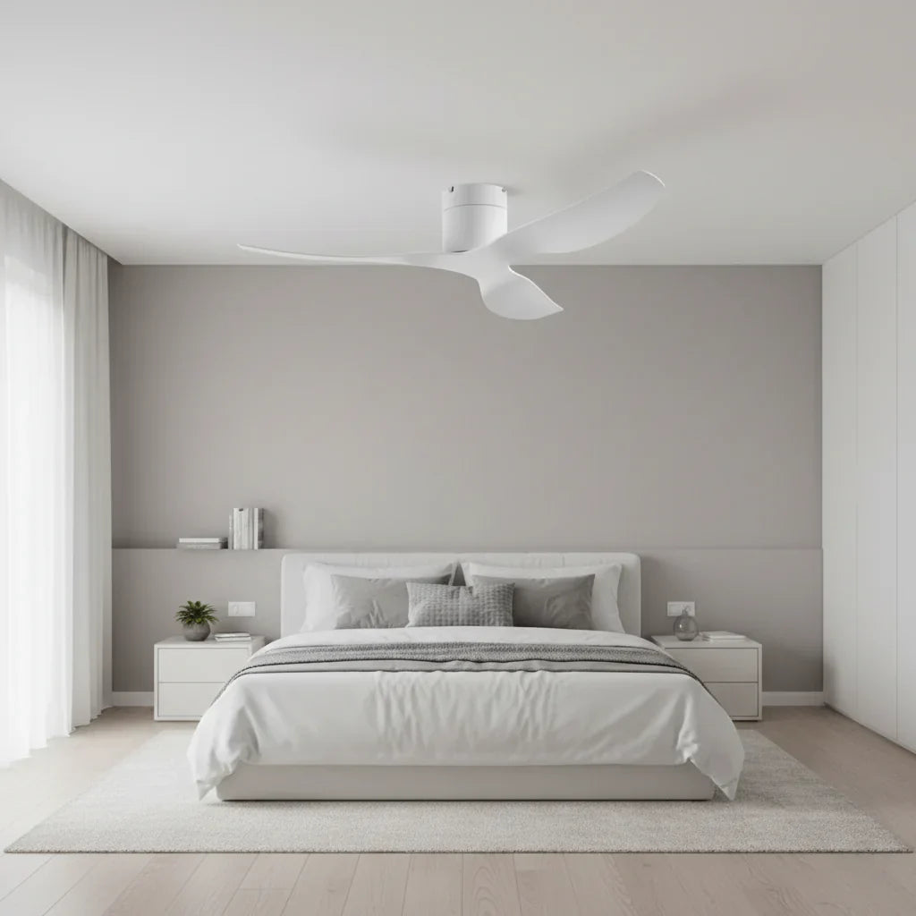 Lumio | Ventilador ultra plano blanco y ABS blanco