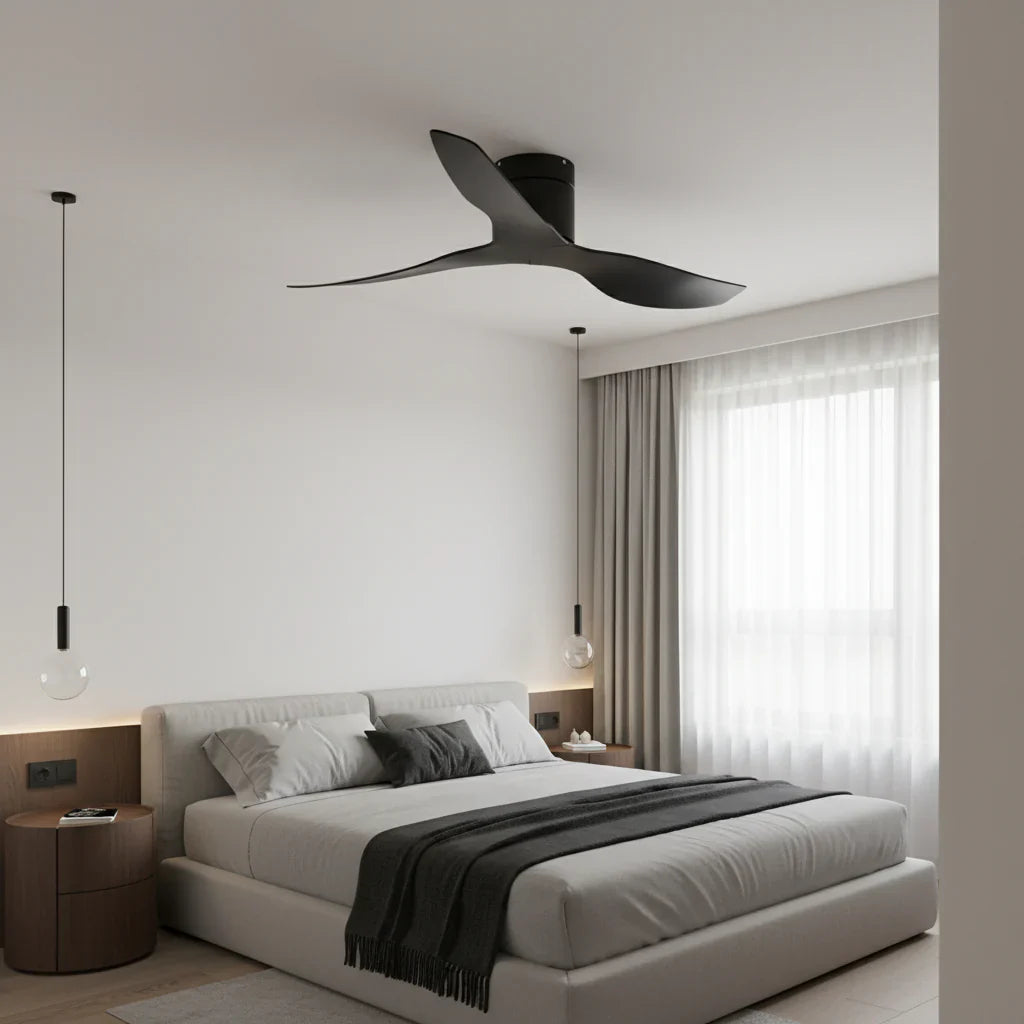 Onyx | Ventilador ultra plano negro y ABS negro