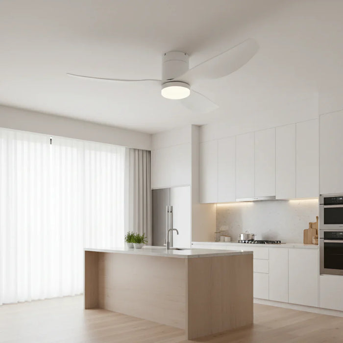 Vega | Ventilador LED integrada blanco y ABS blanco