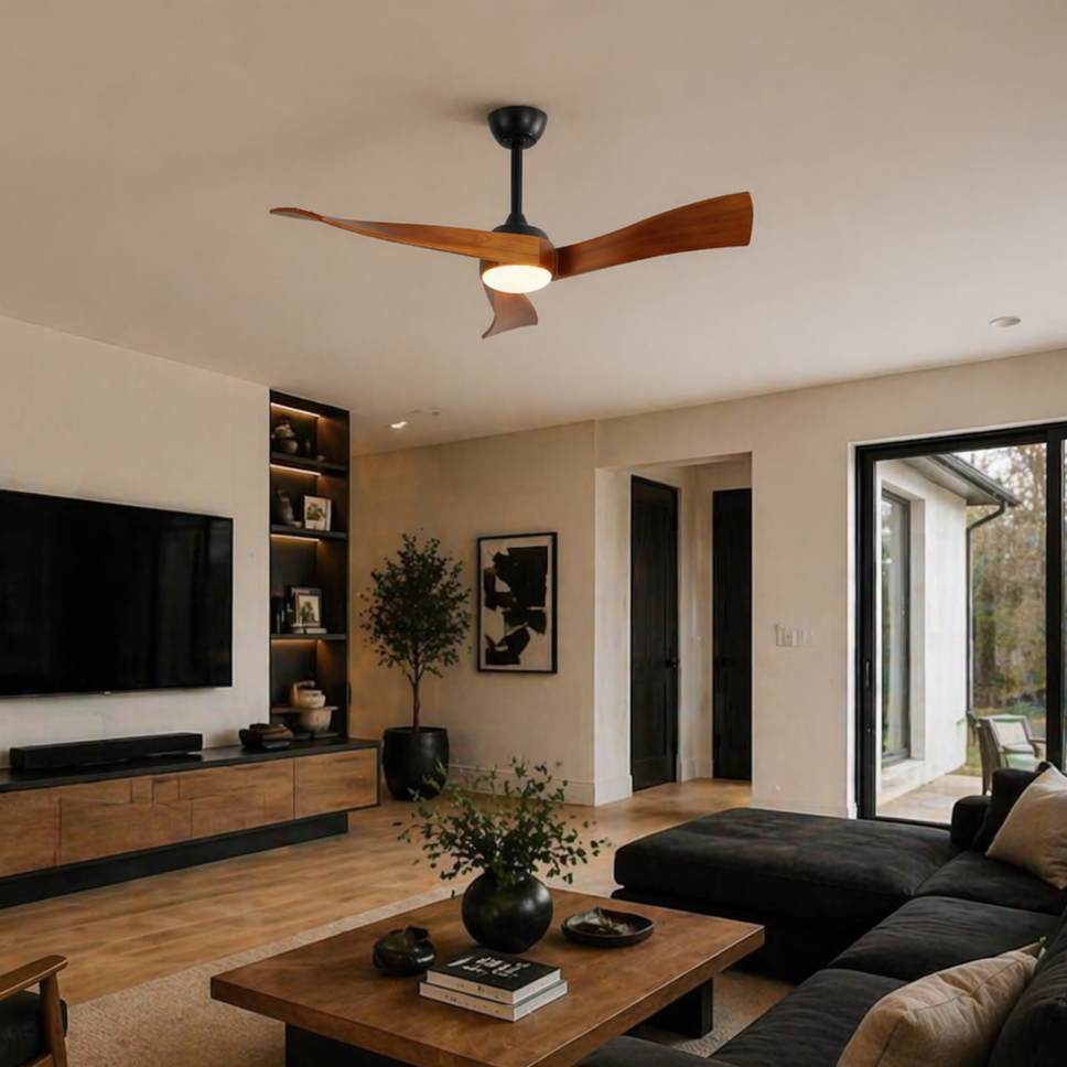 Cygnéo | Ventilador nórdico LED mando a distancia 132 cm